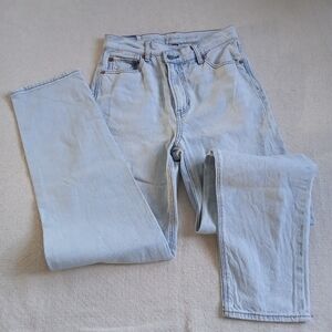 aeo ♡ strigid highest rise baggy straight jeans 2 american eagle 4500